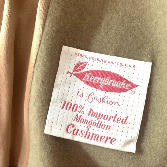 KERRYBROOKE Vintage
100% Imported Mongolian Cashmere Coat, camel - Picture 8 of 10